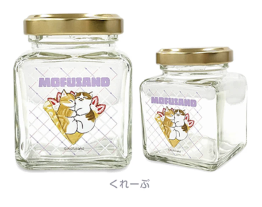 Mofusand 鯊魚貓玻璃罌 - 可麗餅款